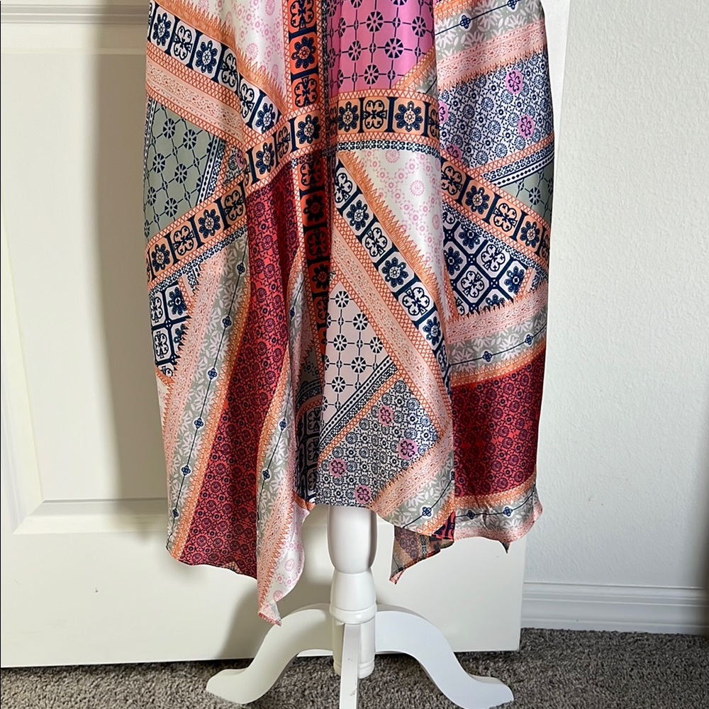 NWOT SHEIN Premium Patchwork Lace Asymmetrical Dress Small - Picture 4 of 12